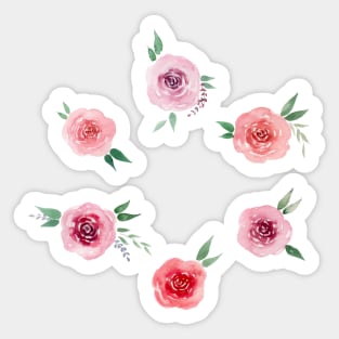 Roses set watercolor Sticker